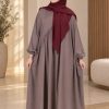 Abaya Élégance – Crêpe de Soie | Coupe Fluide & Confortable