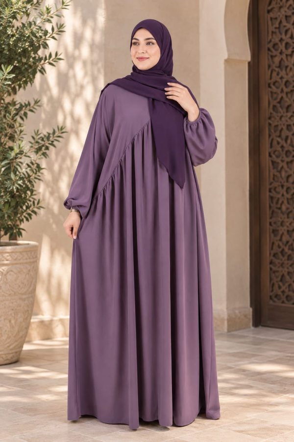 Abaya Élégance – Crêpe de Soie | Coupe Fluide & Confortable