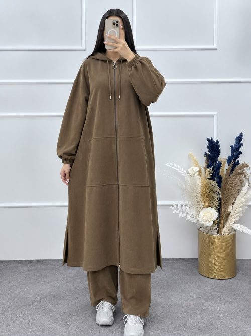Ensemble 2 Pièces en Katifa – Coupe Ample et Confortable