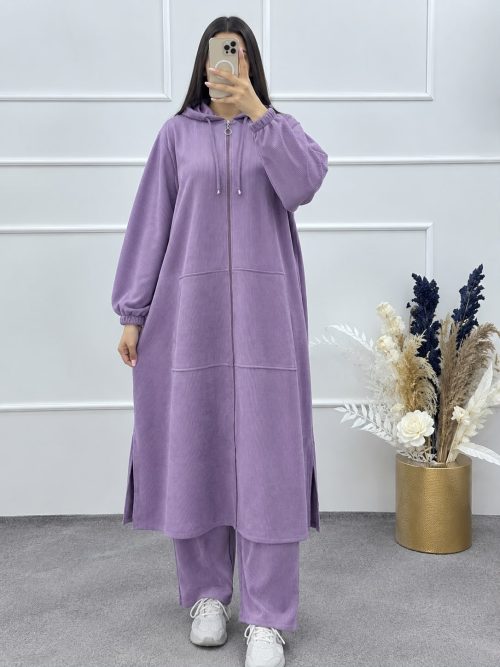 Ensemble 2 Pièces en Katifa – Coupe Ample et Confortable