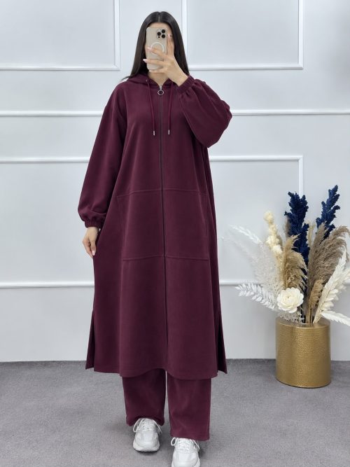 Ensemble 2 Pièces en Katifa – Coupe Ample et Confortable