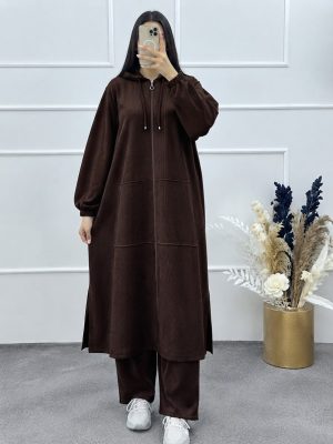 Ensemble 2 Pièces en Katifa – Coupe Ample et Confortable